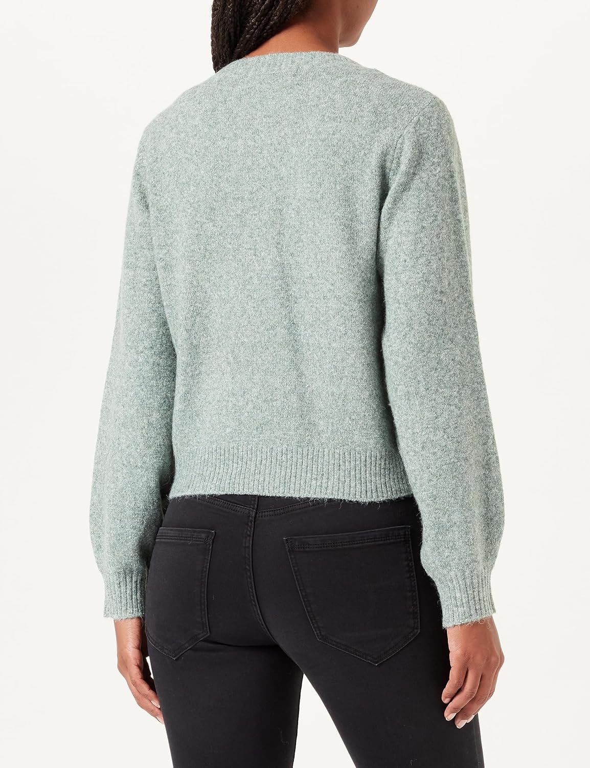VERO MODA Women's Button-Front Wool-Blend Cardigan – Soft Cozy Fit