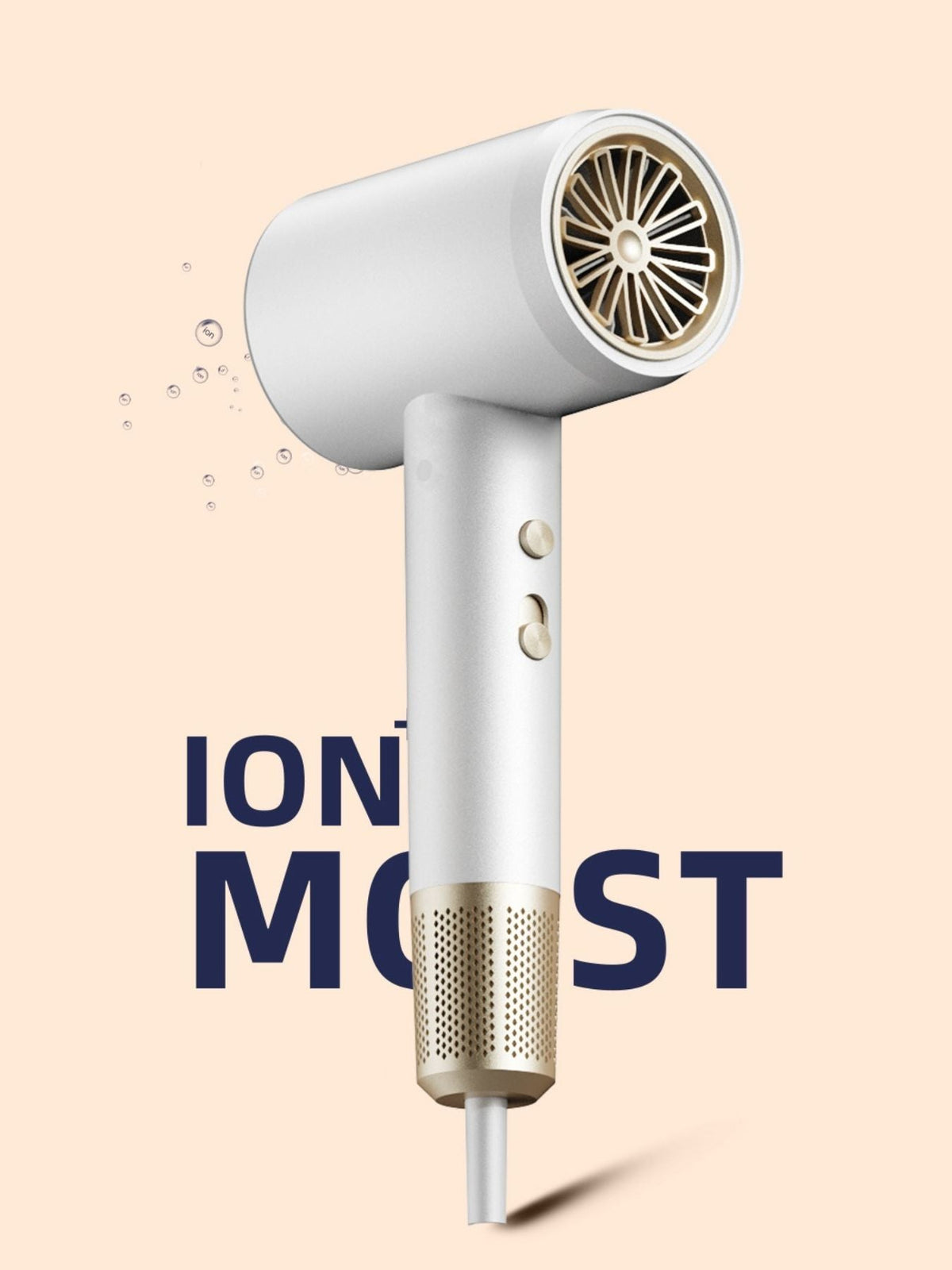 Low Noise Household Constant Temperature Hair Dryer White