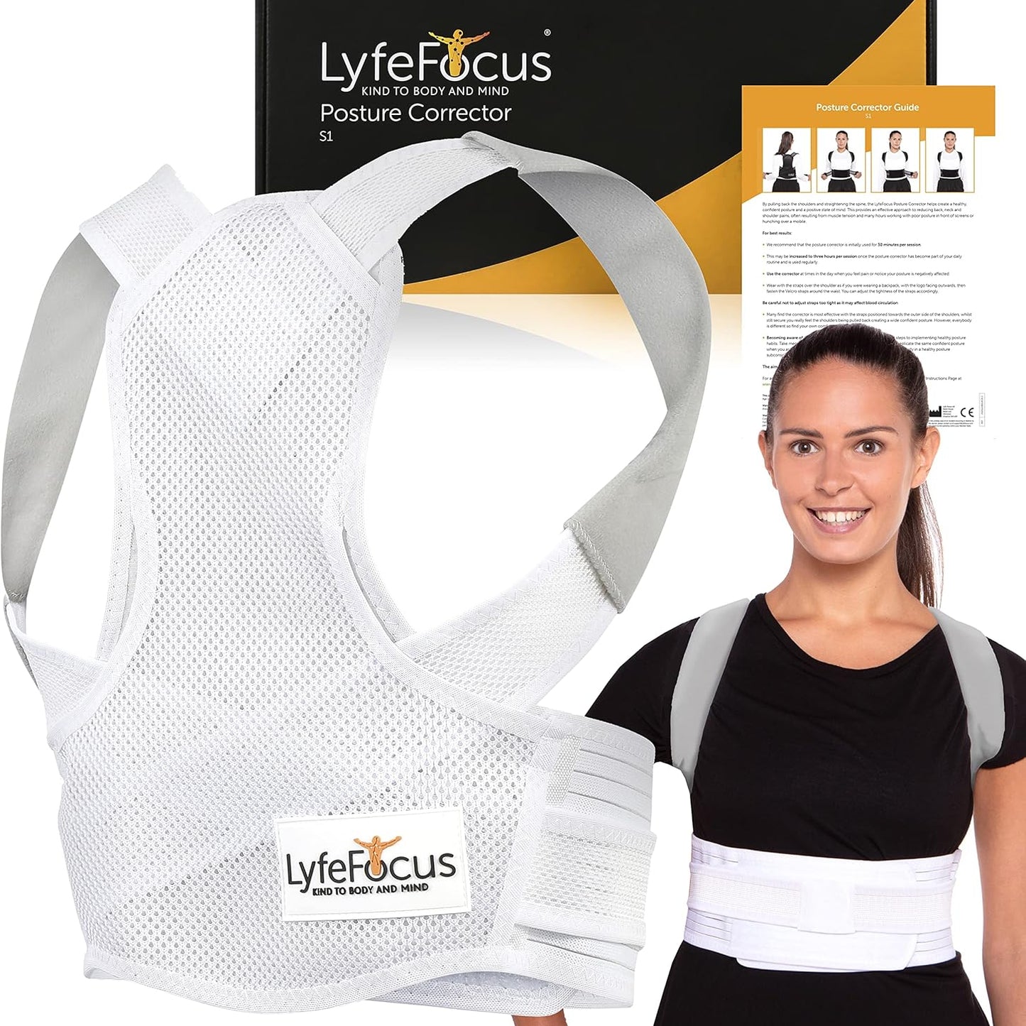 LyfeFocus S1 Premium Invisible Breathable Back Posture Corrector