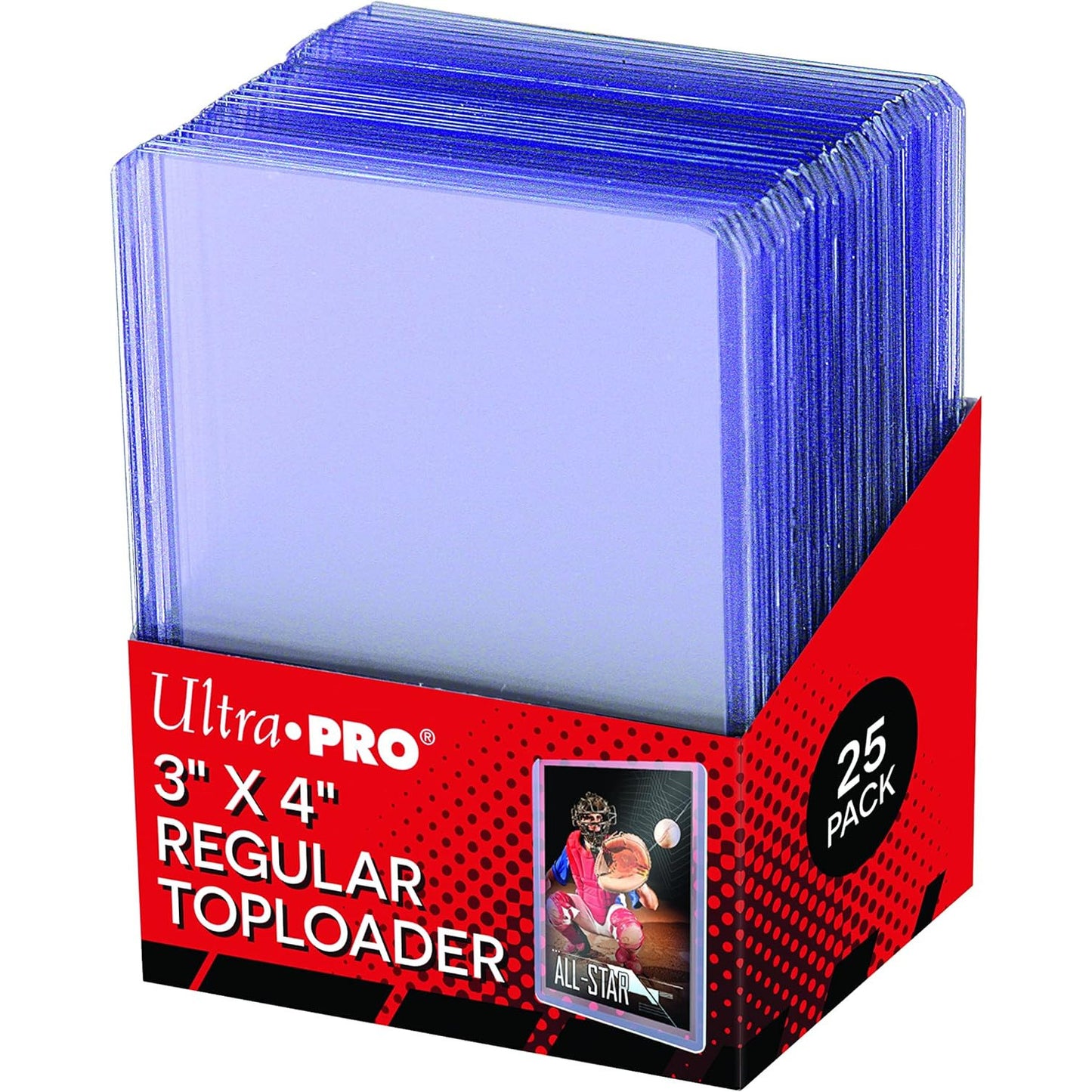 Ultra Pro Transparent Toploader 3x4 Inch Pack of 25