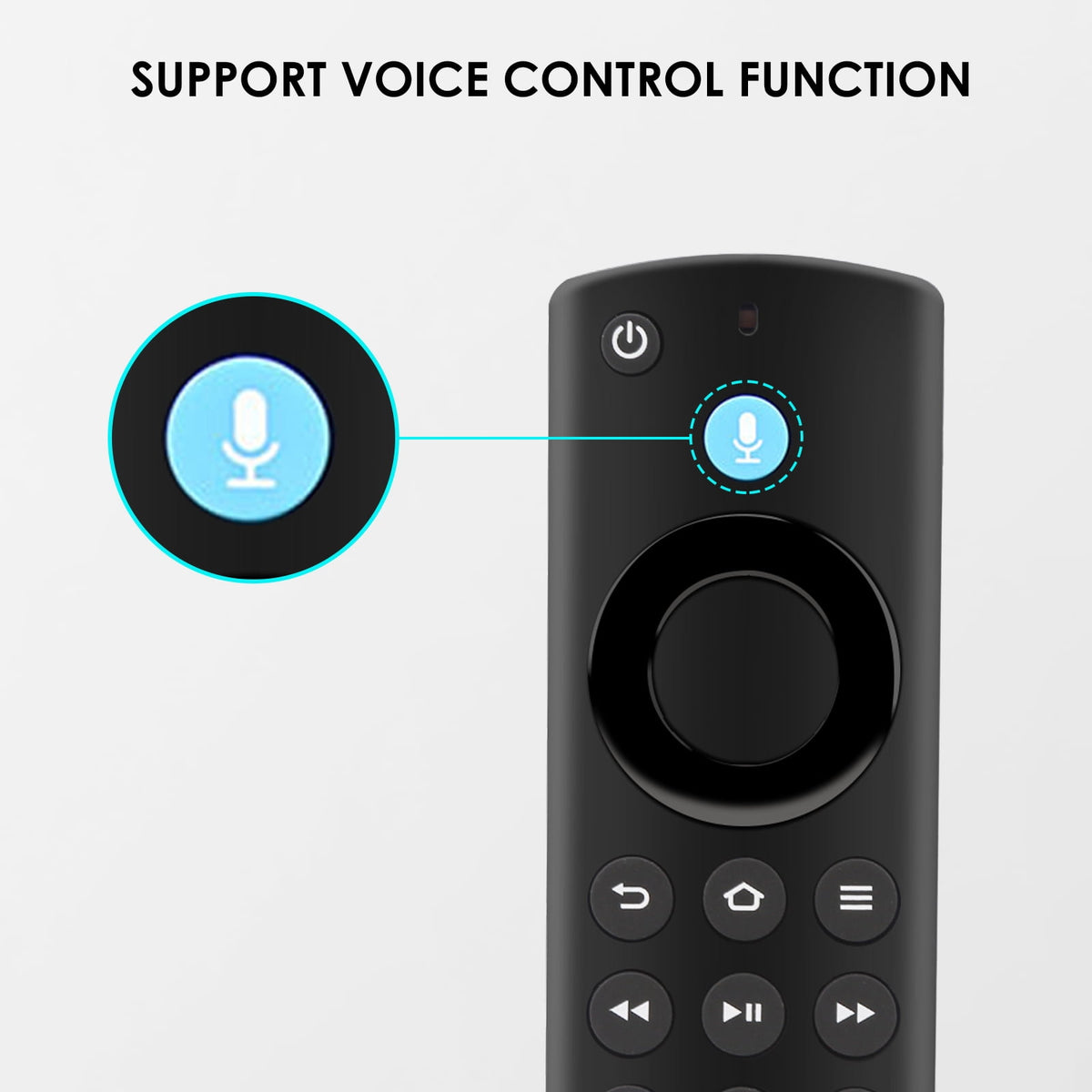 HOMUHOMU L5B83G Replacement Voice Remote Control for Fire TV Stick Black