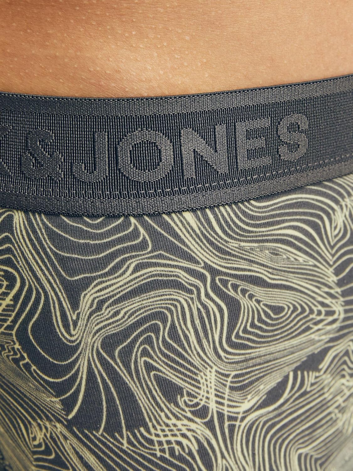 JACK & JONES Men's Jaccameron 5-Pack Cotton Blend Boxer Trunks - Soft & Stretchy