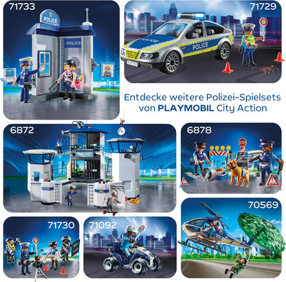 Playmobil City Action Police Helicopter with Parachute and Figures