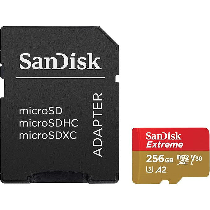 SanDisk 256GB Extreme microSDXC UHS‑I Card – 160MB/s Speed for 4K
