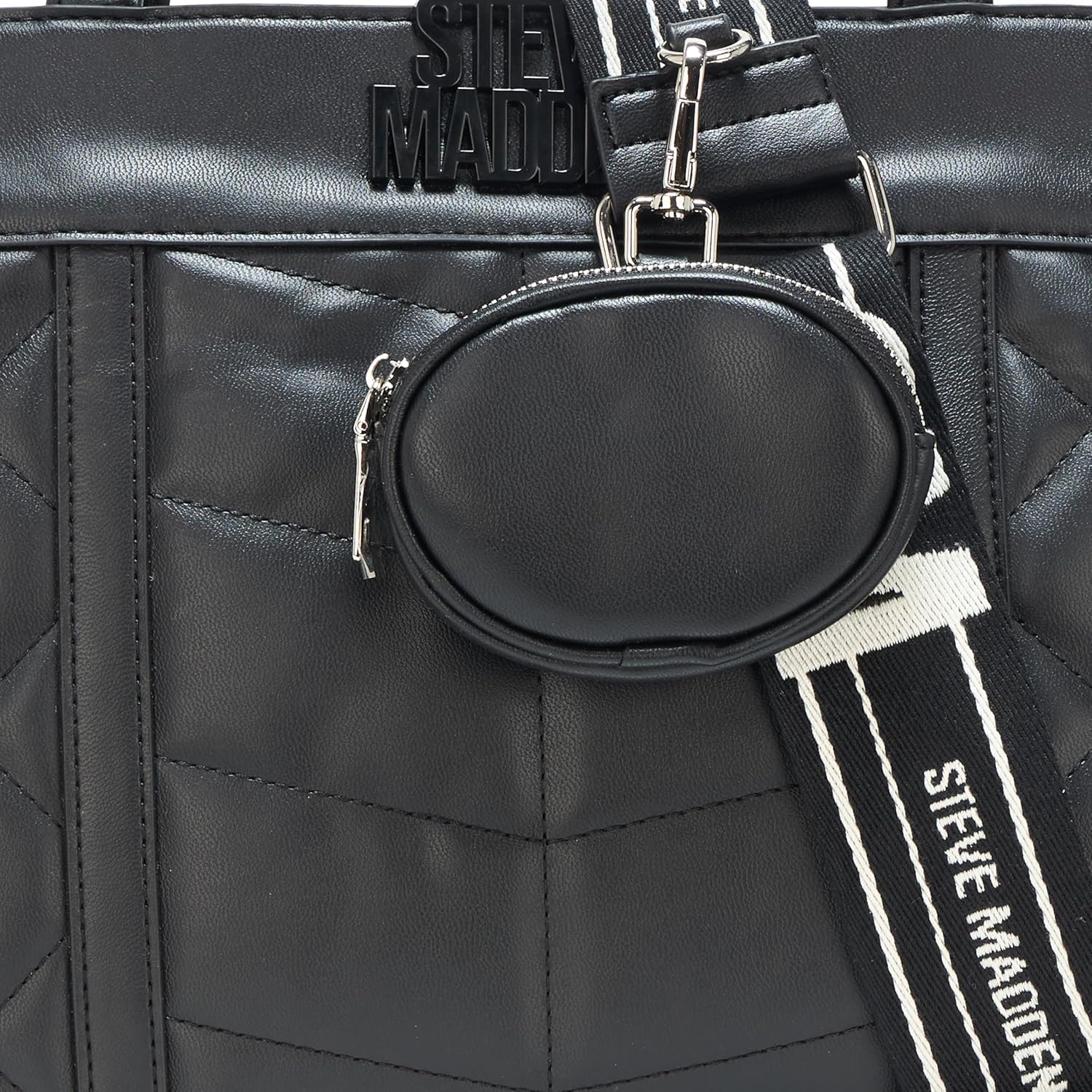 Steve Madden Belia Chevron Quilted Satchel – Chic Convertible Crossbody