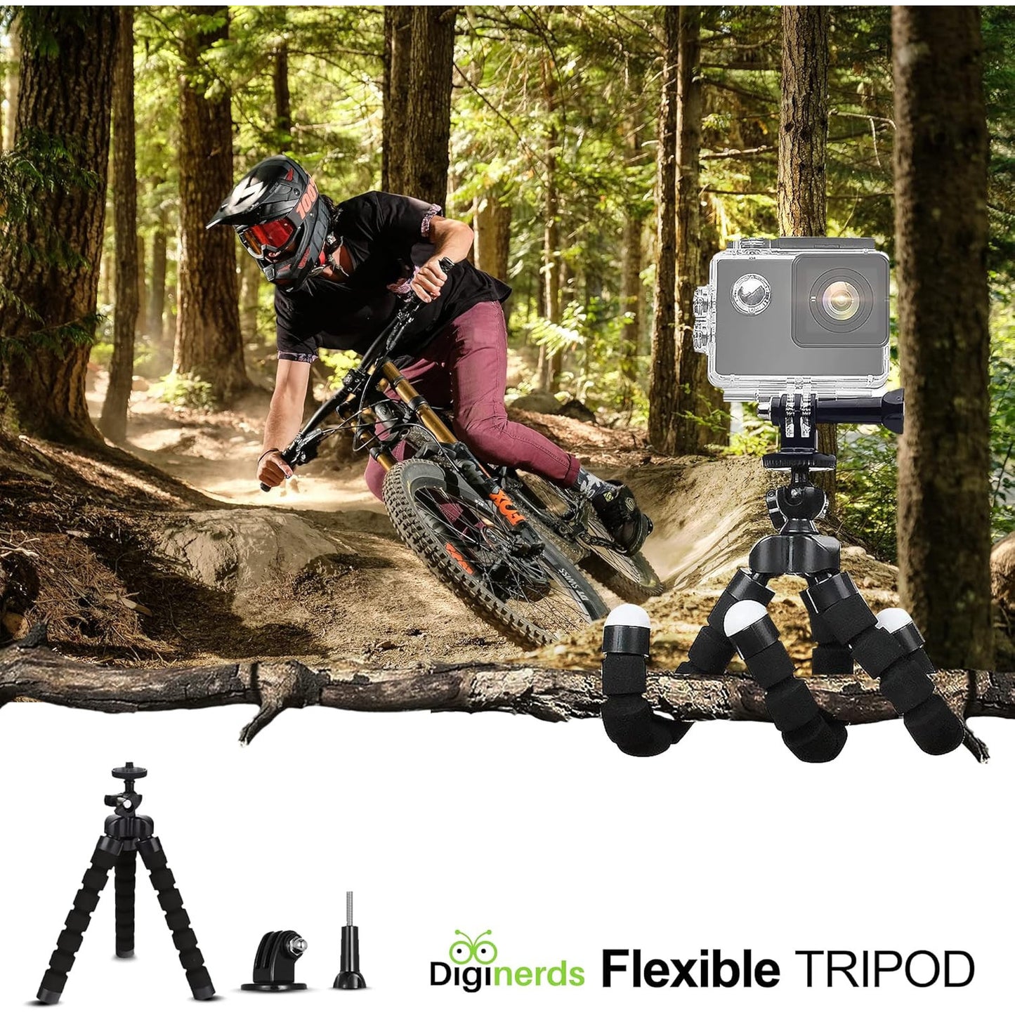 DigiNerds 50-in-1 Action Camera Accessory Kit for GoPro, Insta360, DJI