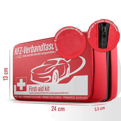 Heldenwerk Car First Aid Kit 2023 TÜV Tested EU Compliant