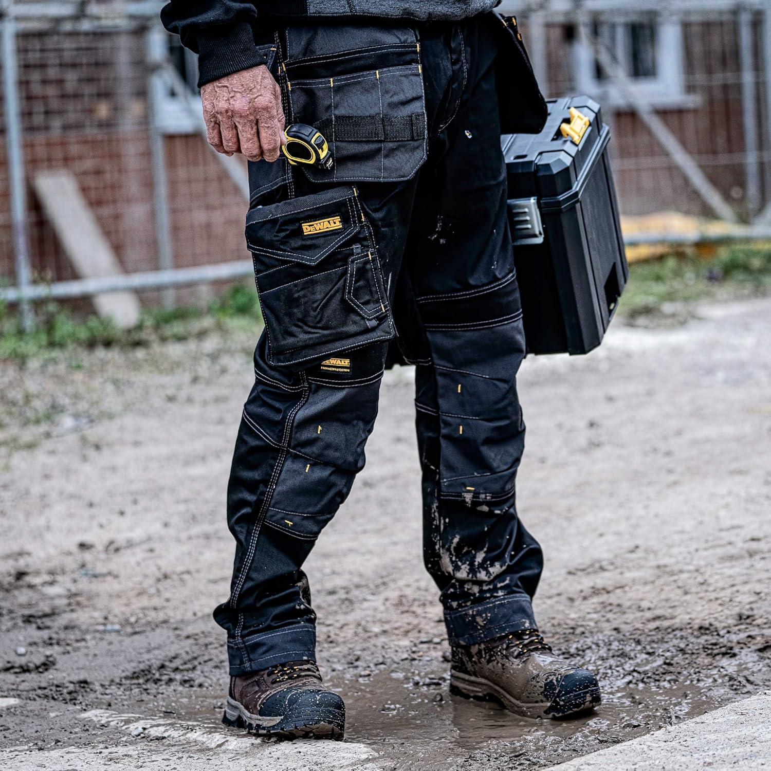 DEWALT Harrison Men's Stretch Work Trousers with Reinforced Knees