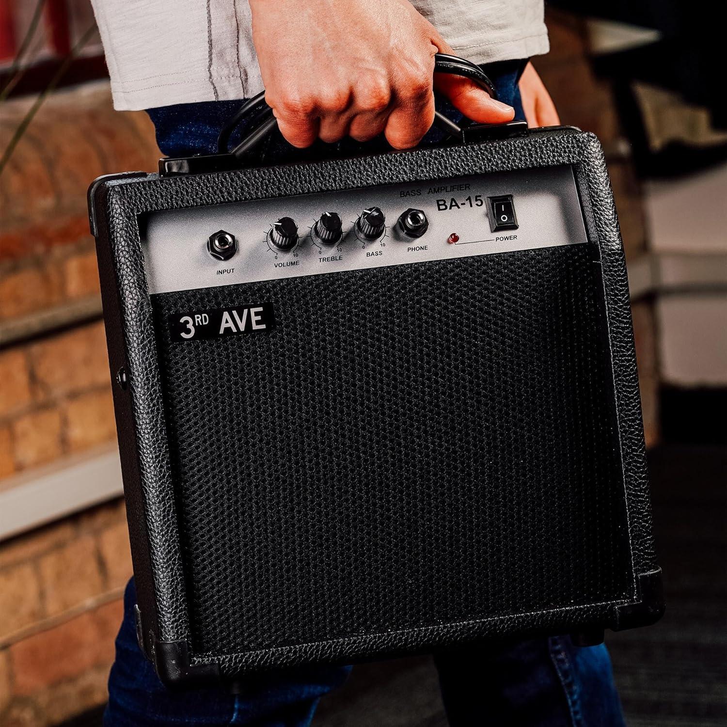 3rd Avenue 15W Slimline Bass Amplifier Black Rubber Cabinet - Gomix Brands Outlet