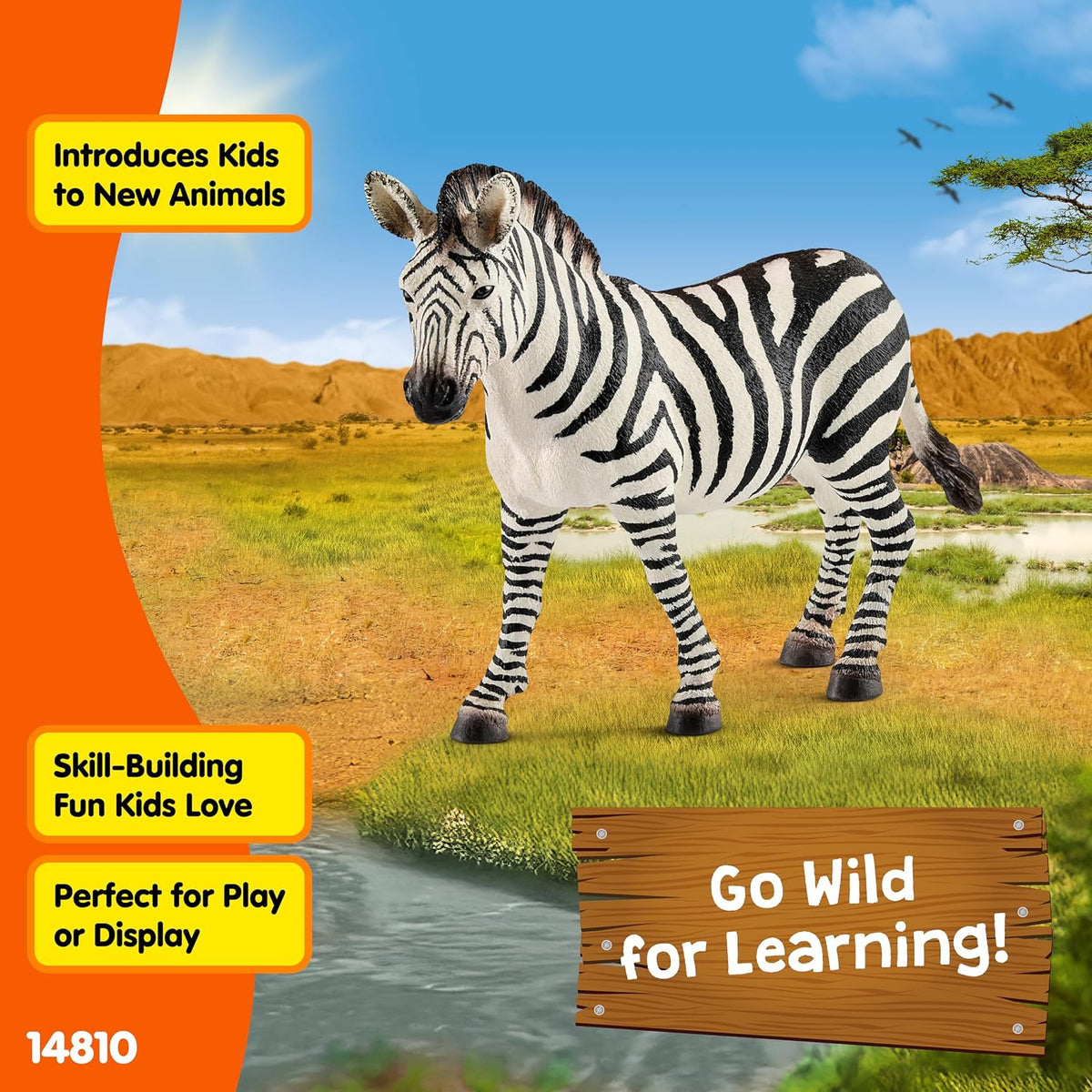 Schleich 14810 Zebra Mare Animal Figure