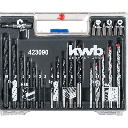 kwb KRAFTIXX 300-Piece Drill Bit Set for Wood & Metal
