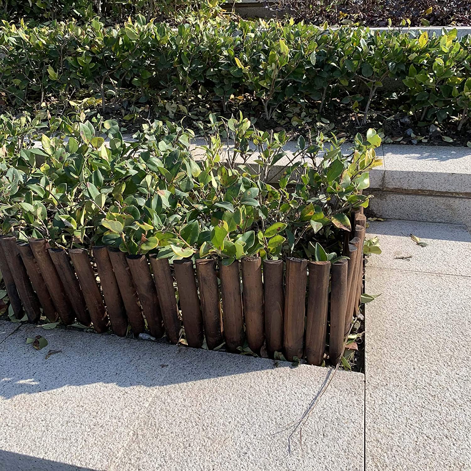 Worth 6-Pc Burnt Wood Garden Edging 11.8" x 42"