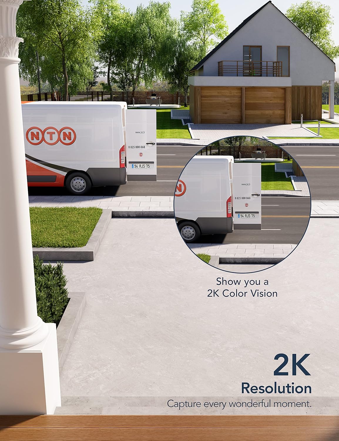 GNCC T1Pro 2K Outdoor Security Camera: Wireless WiFi, Night Vision, Two-Way Talk