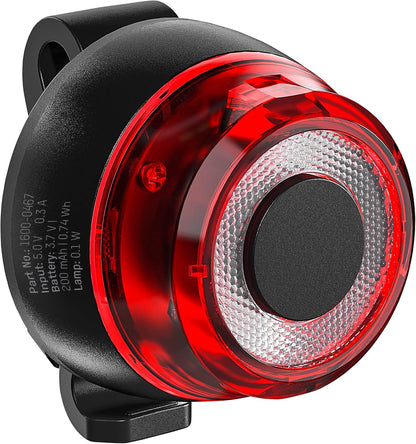 ANSMANN USB Rechargeable Bike Rear Light – Bright CREE LED, IPX5, StVZO Certified, Black