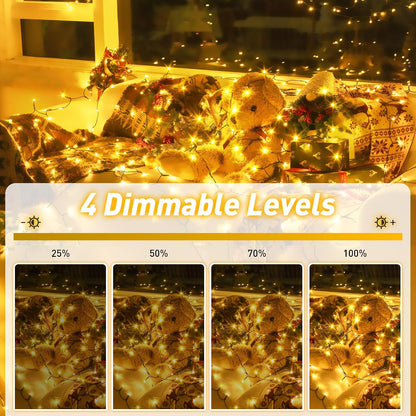 Auriostar 30m Outdoor Fairy Lights 300 LED Warm White IP44