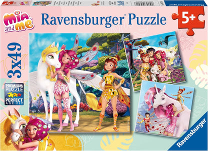 Ravensburger Fairy Unicorn 3‑Pack 49‑Piece Puzzle for Kids