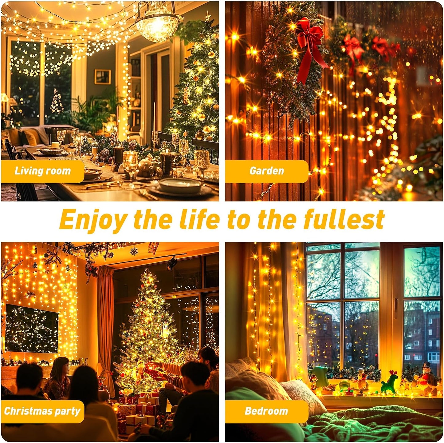 Auriostar 30m Outdoor Fairy Lights 300 LED Warm White IP44