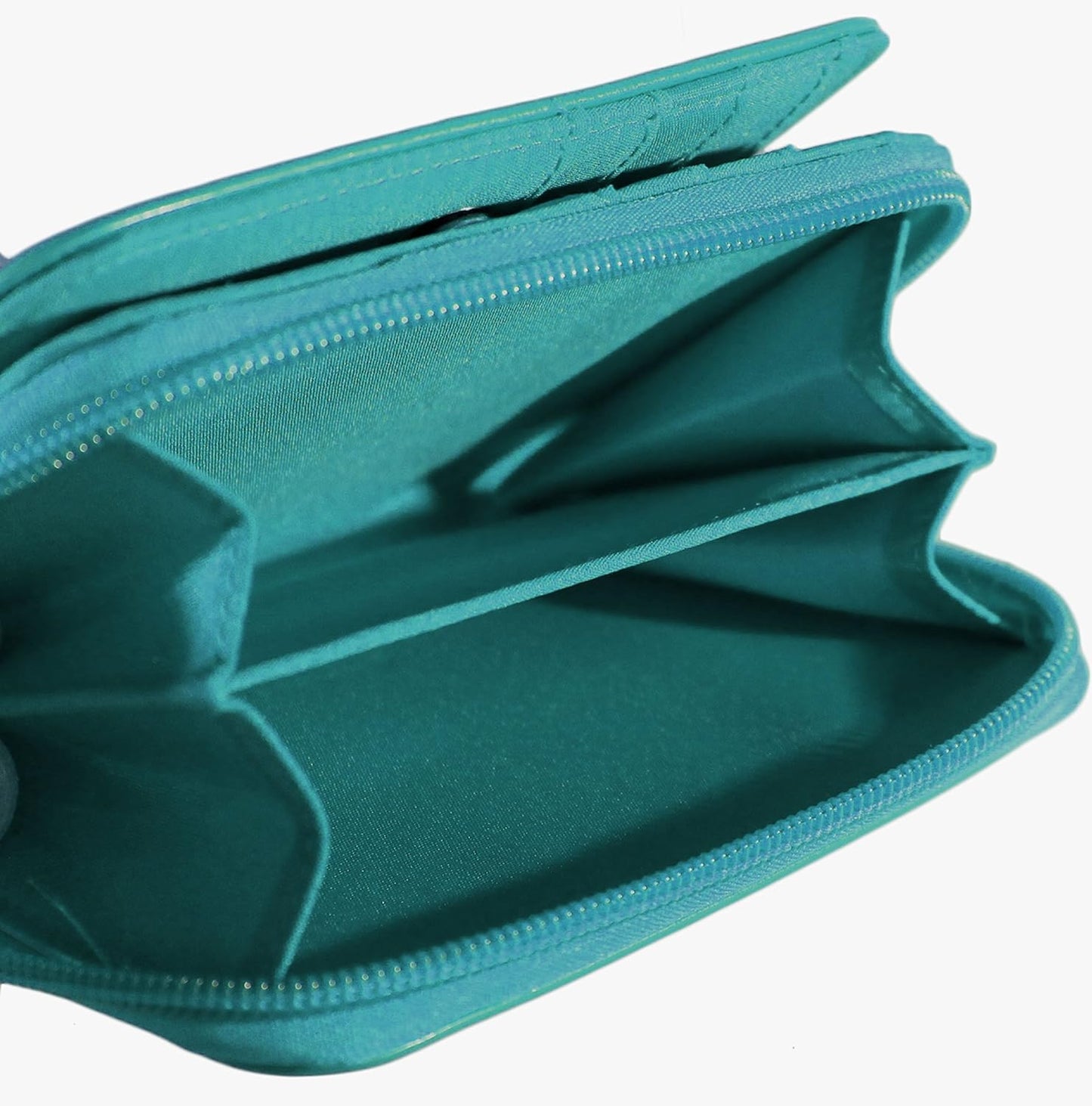 Cute Owl RFID‑Blocking Medium Blue PU Leather Clutch Wallet