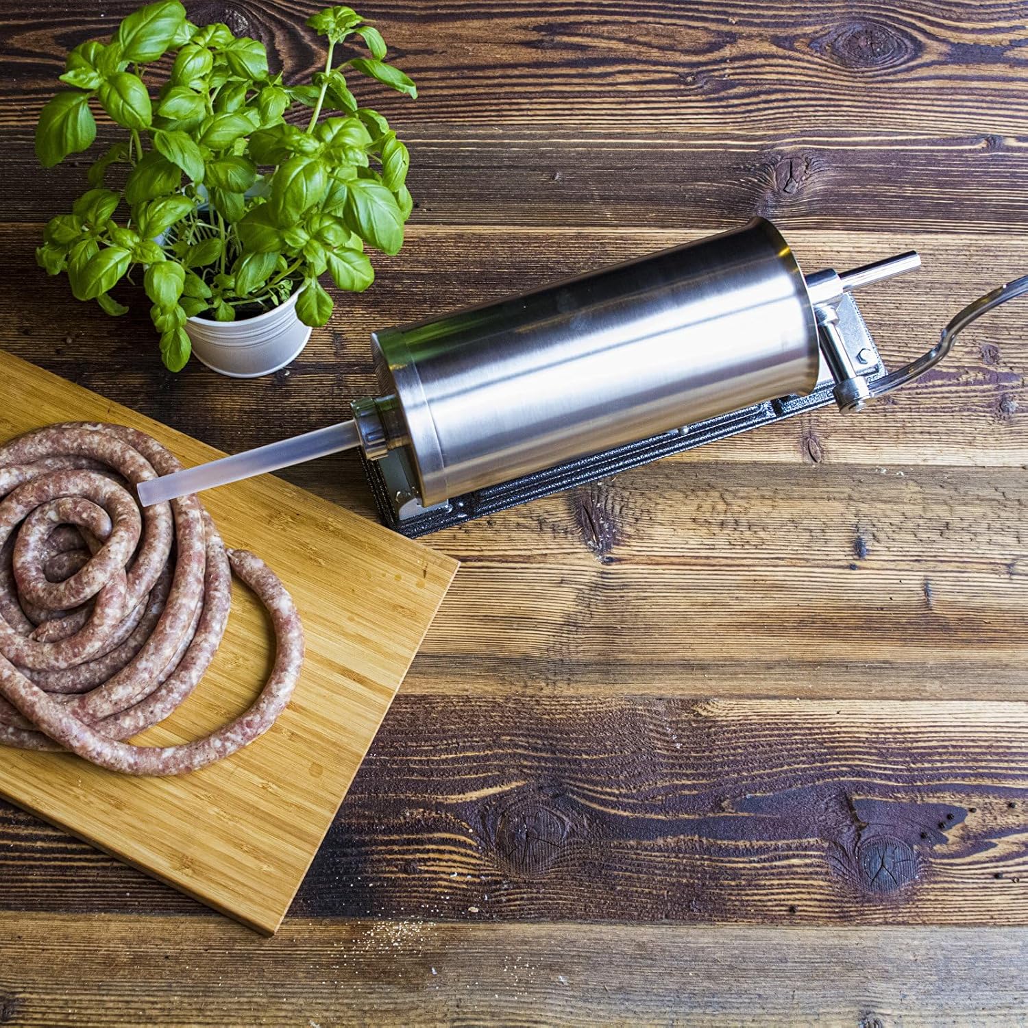 Browin 3kg Horizontal Stainless Steel Manual Sausage Filler