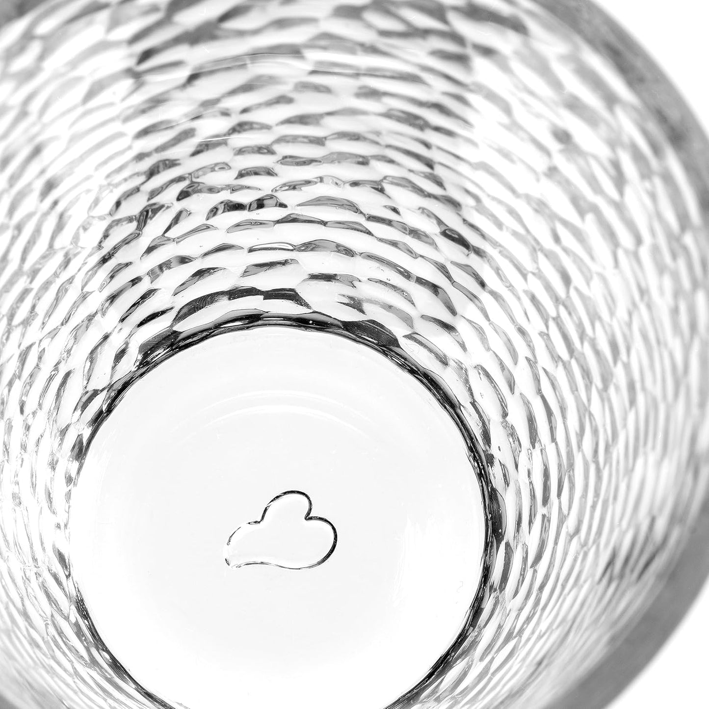 Leonardo Matera 340ml Transparent Glass Drinking Cup with Hammered Finish