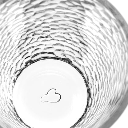 Leonardo Matera 340ml Transparent Glass Drinking Cup with Hammered Finish