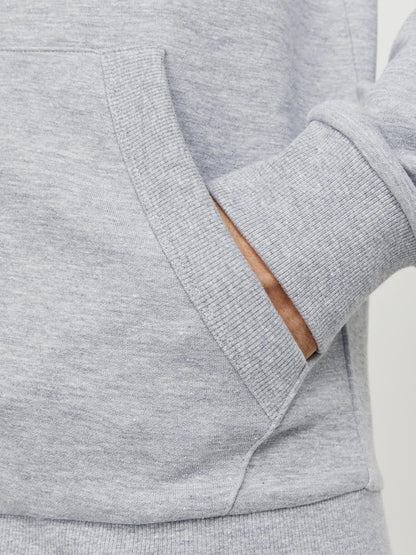JACK & JONES Men's Zip-Front Sweatshirt with Logo Soft Grey