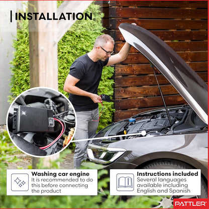 PATTLER Car Marten Repellent Ultrasonic 12V Battery Connection Automatic Engine