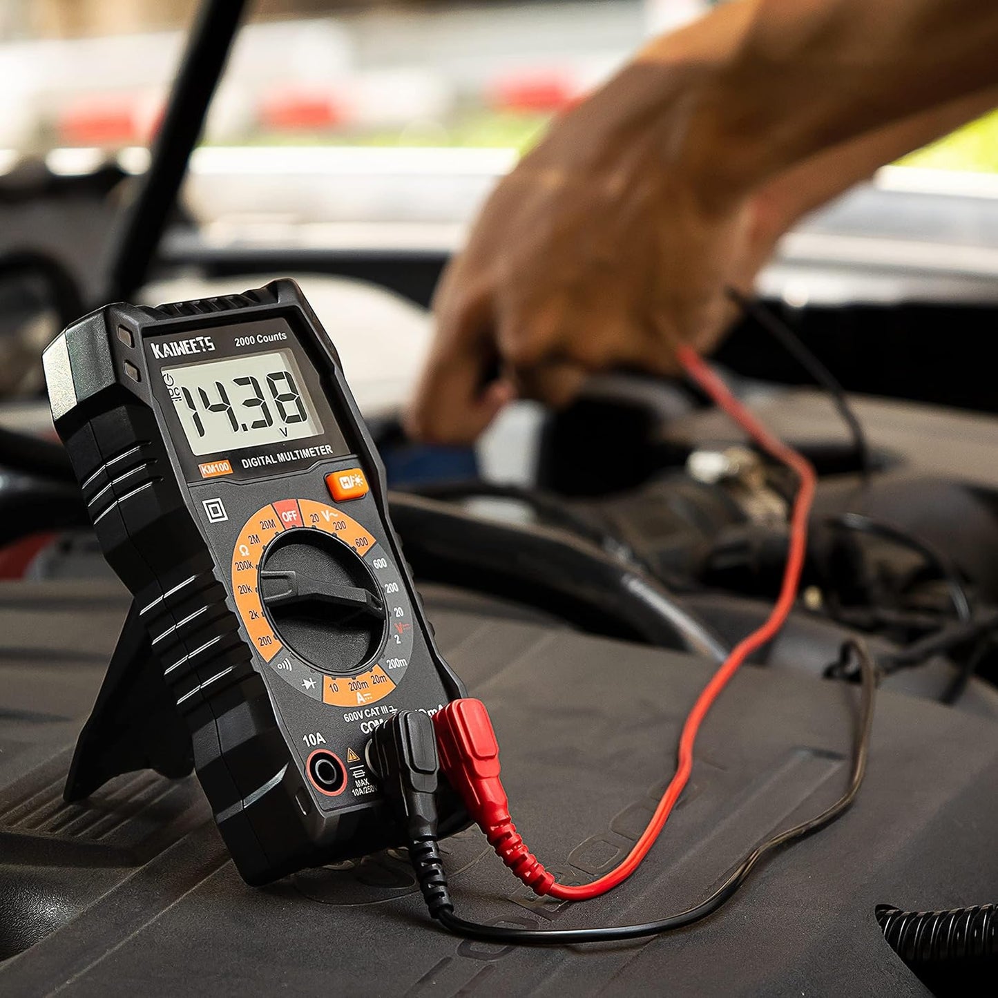 KAIWEETS Digital Multimeter with Case: Accurate AC/DC Voltmeter, Ohm, Amp Tester