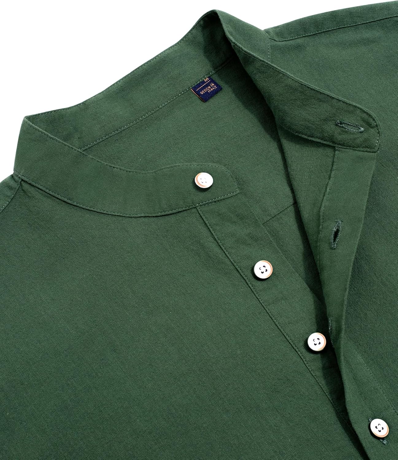 J.VER Men's Button-Down Casual Shirt – Lightweight Cotton‑Linen Blend