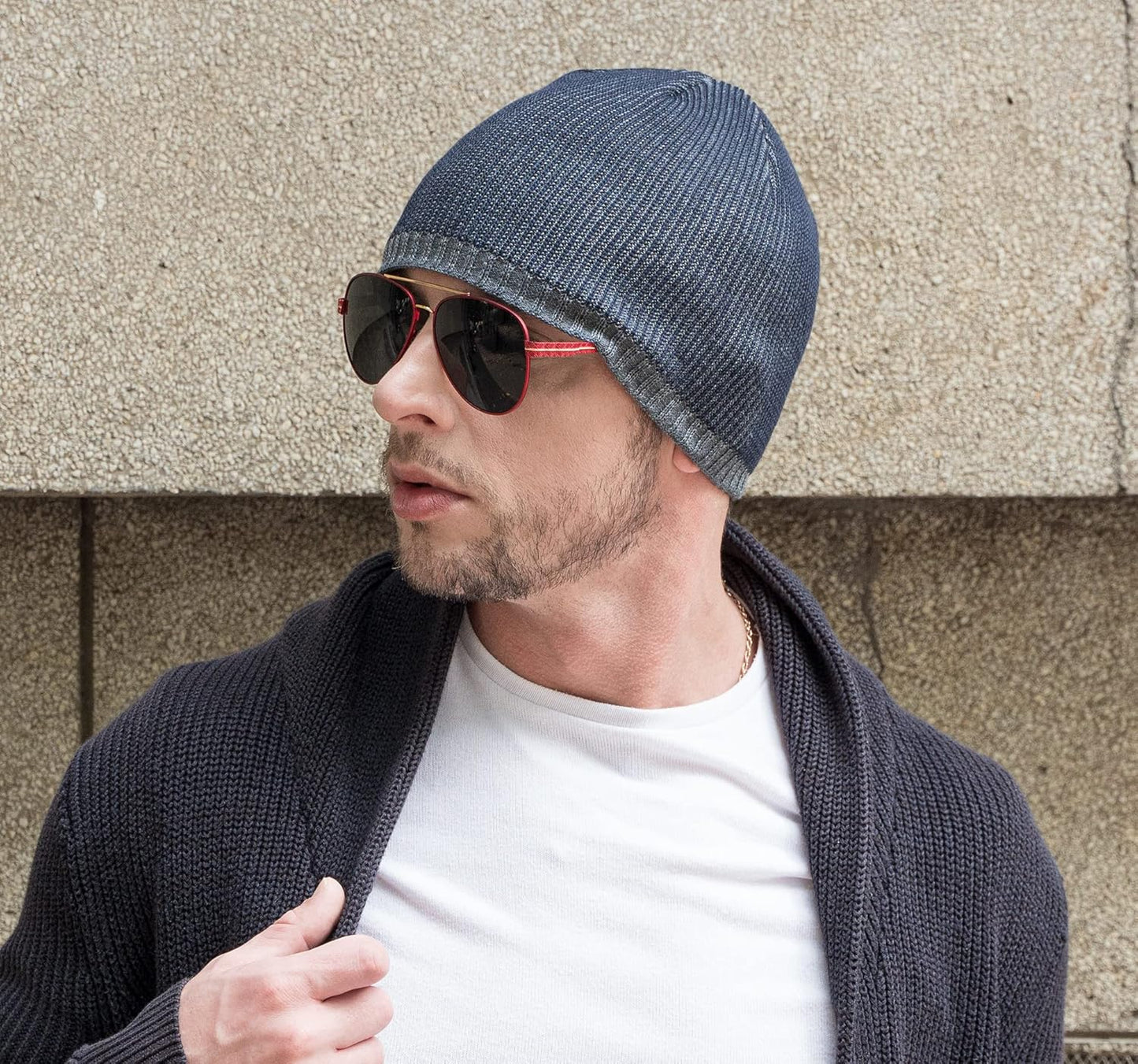 ZLYC Men's Fashion Knit Beanie: Warm, Thick, Fleece-Lined Winter Skull Cap