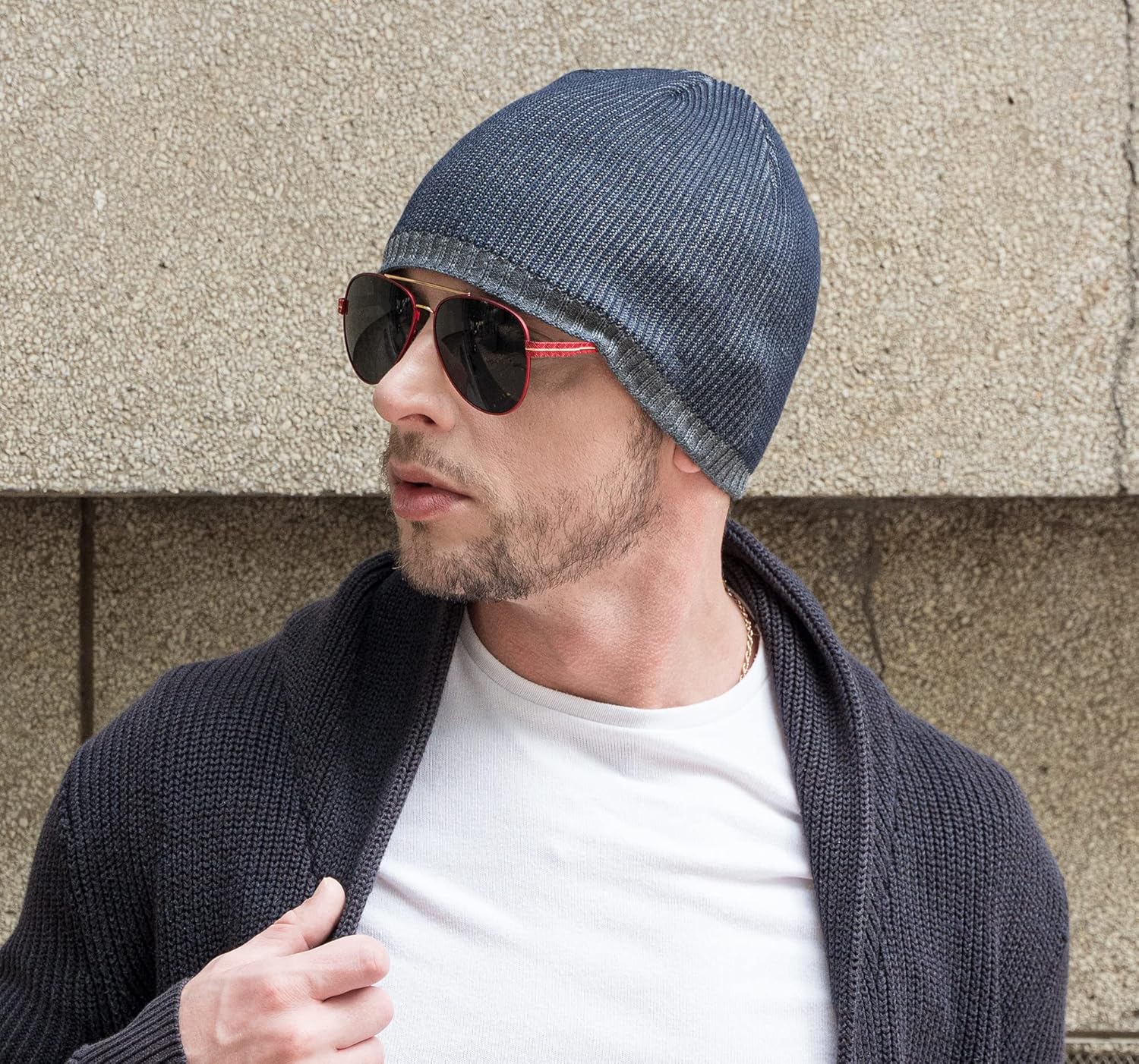 ZLYC Men's Fashion Knit Beanie: Warm, Thick, Fleece-Lined Winter Skull Cap