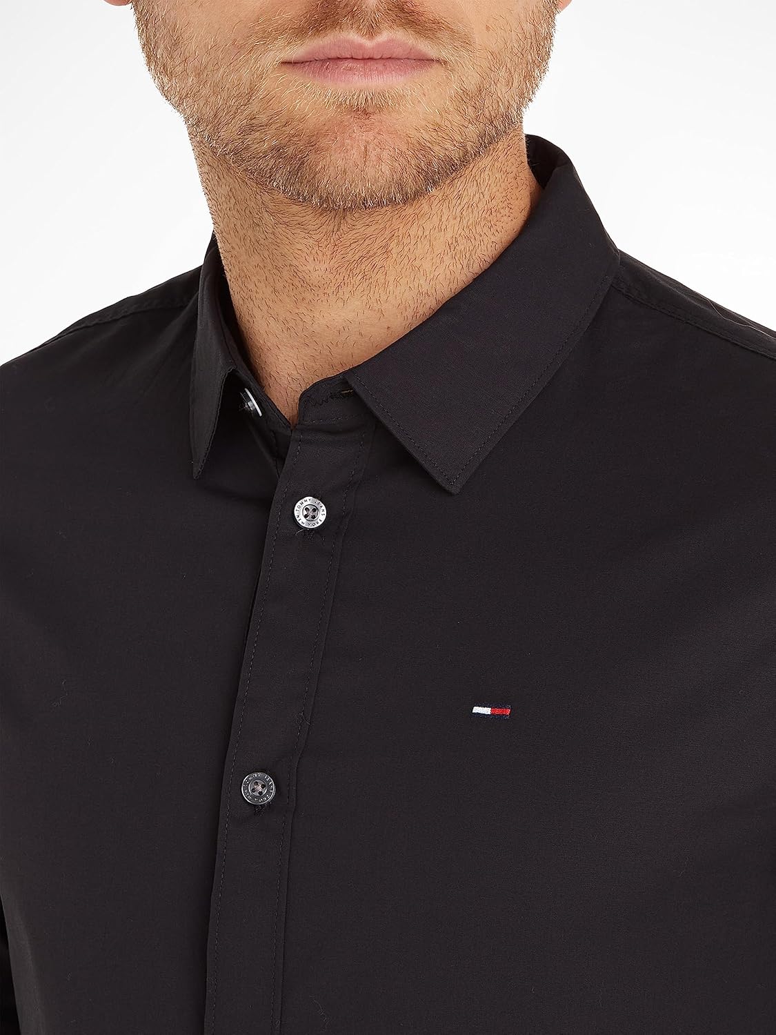 Tommy Jeans Men's Classic Stretch Slim-Fit Button-Down Shirt