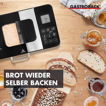 Gastroback Advanced Stainless Steel Breadmaker with 18 Programs