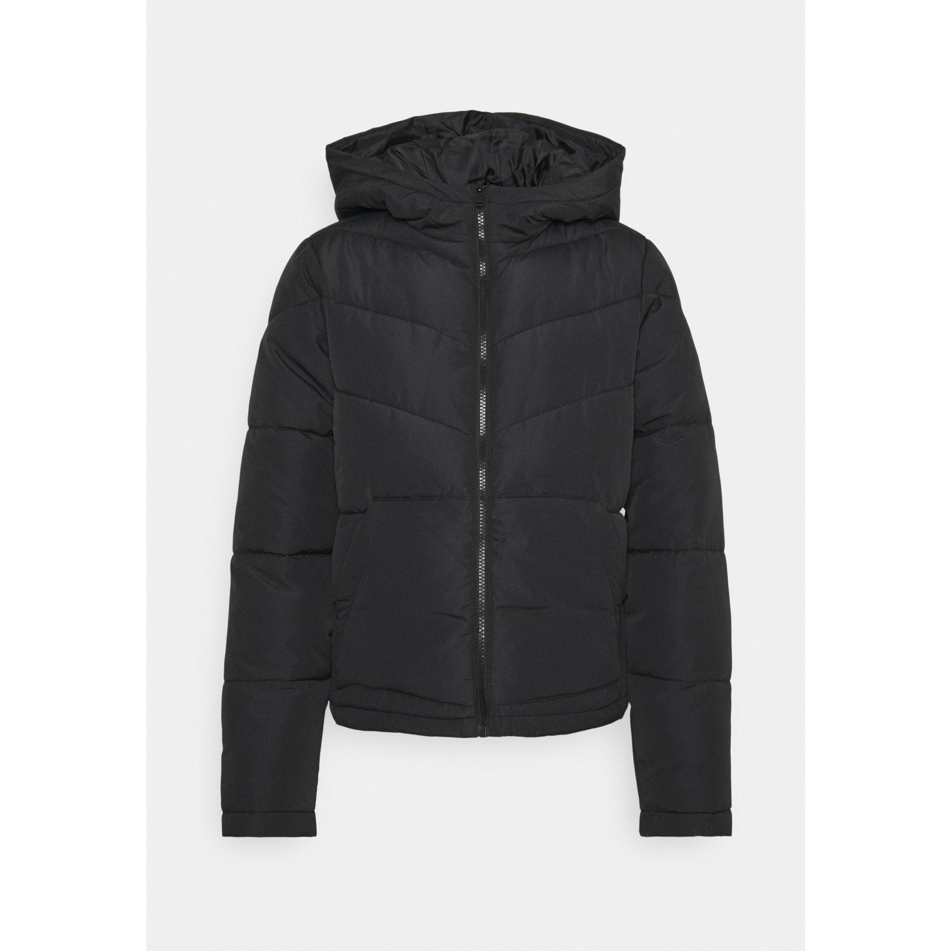 Noisy May Women's NMDALCON Black Padded Hooded Winter Jacket