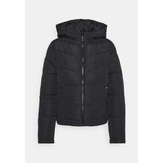 Noisy May Women's NMDALCON Black Padded Hooded Winter Jacket