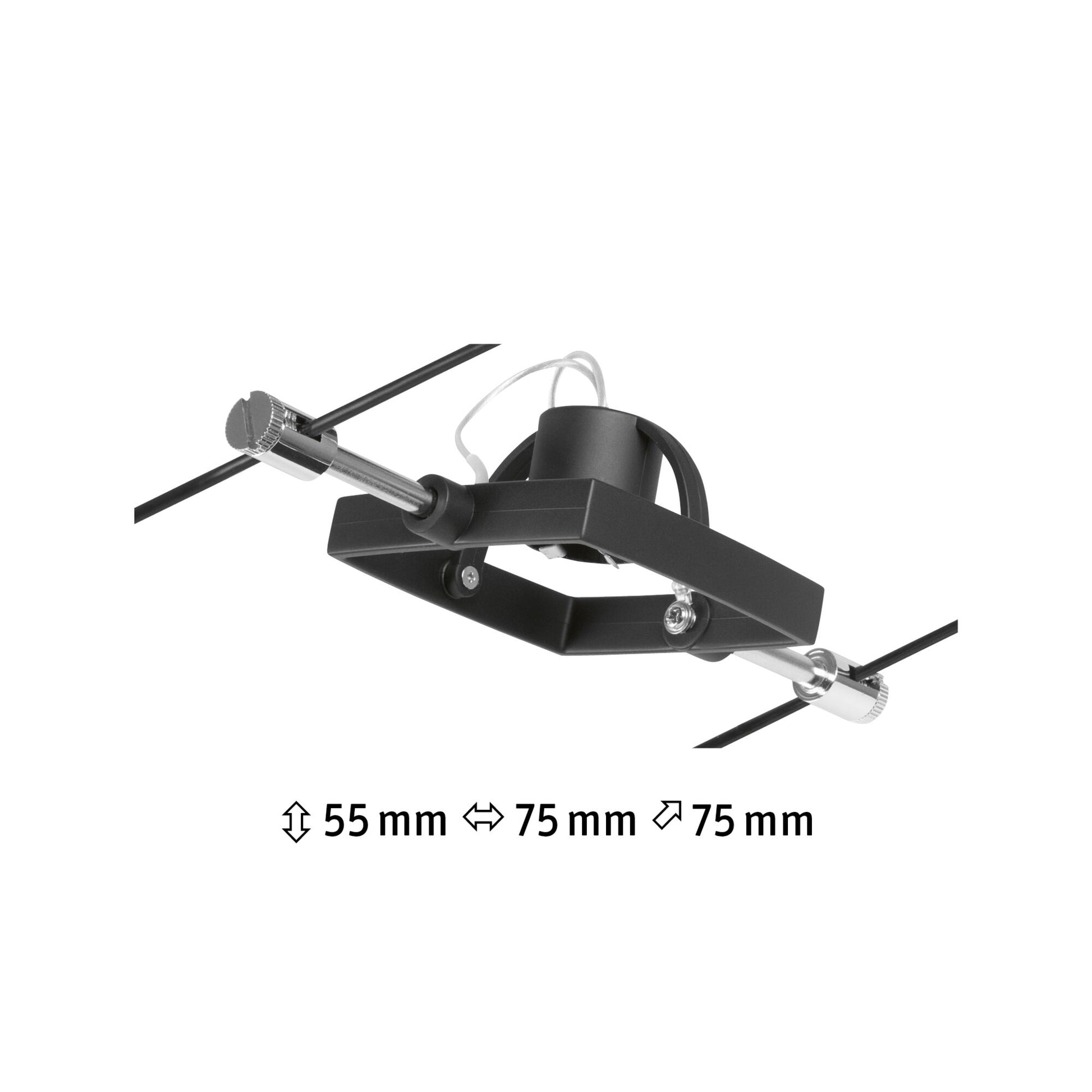 CorDuo Mac II Individual Spot GU5.3 10W 12V Black Matt Chrome