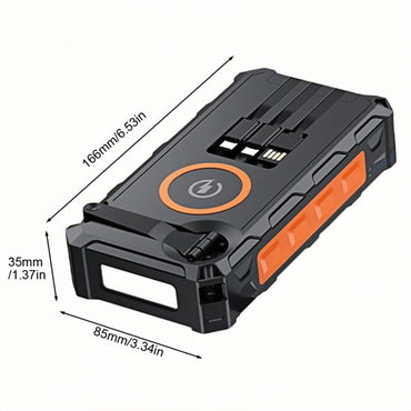 OKG 536 Solar Hand Crank Power Bank 30000mAh 15W Orange