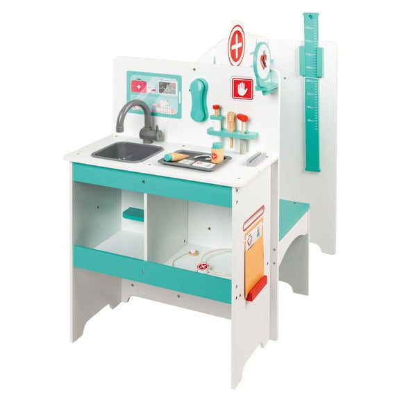 Playtive Wooden Doctor Medical Cabinet Playset for Kids - Imaginative Role Play