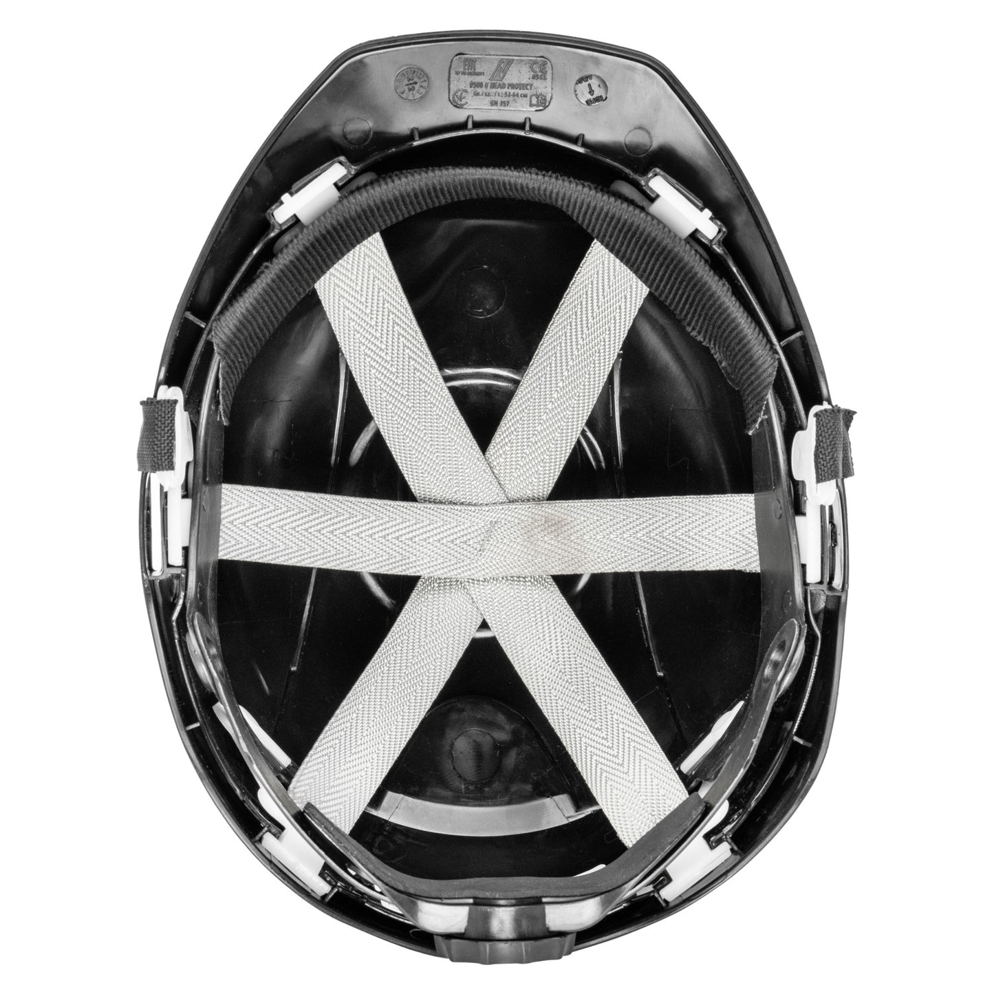 NITRAS 9500 Black Industrial Safety Helmet: Ventilated, Adjustable, Comfortable Head Protection