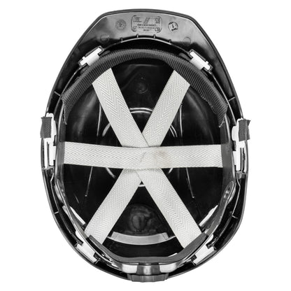 NITRAS 9500 Black Industrial Safety Helmet: Ventilated, Adjustable, Comfortable Head Protection