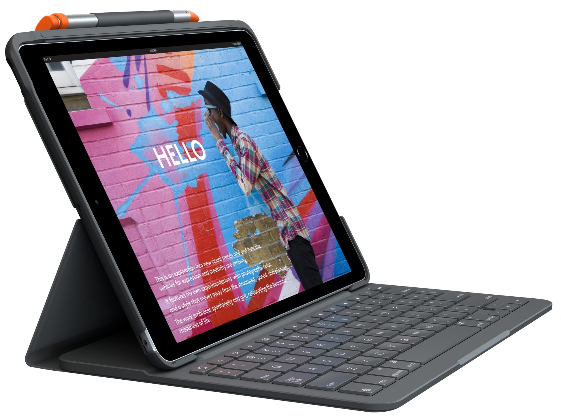 Logitech Slim Folio iPad Keyboard Case - Bluetooth, 3-Mode Protection