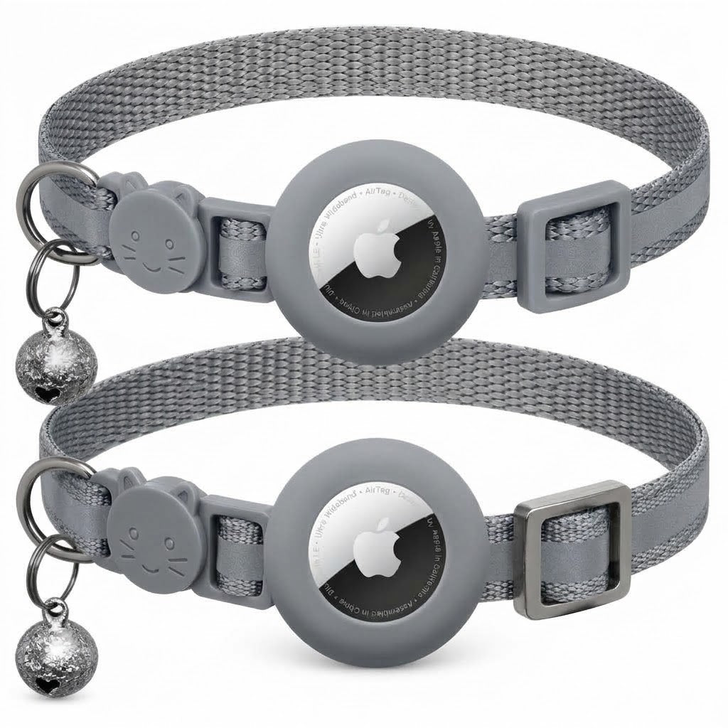 LAFAYI Reflective Airtag Cat Collar 2Pcs (Accessories Only)