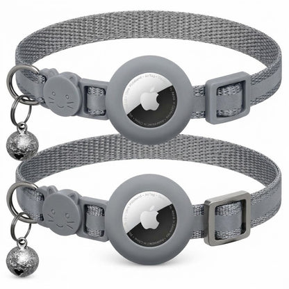 LAFAYI Reflective Airtag Cat Collar 2Pcs (Accessories Only)