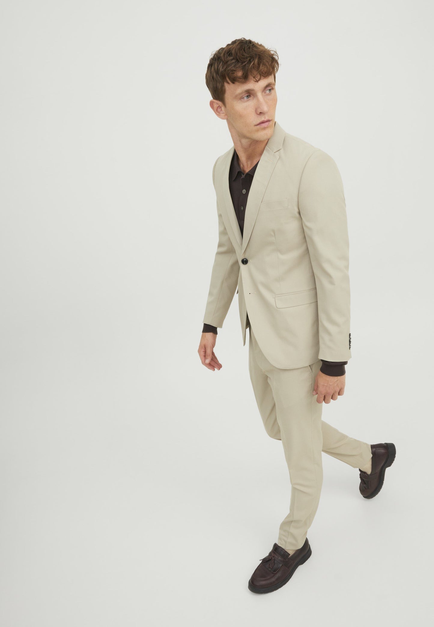 Jack & Jones Premium JRPFRANCO Men's Slim Fit Blazer, Cashmere Gray