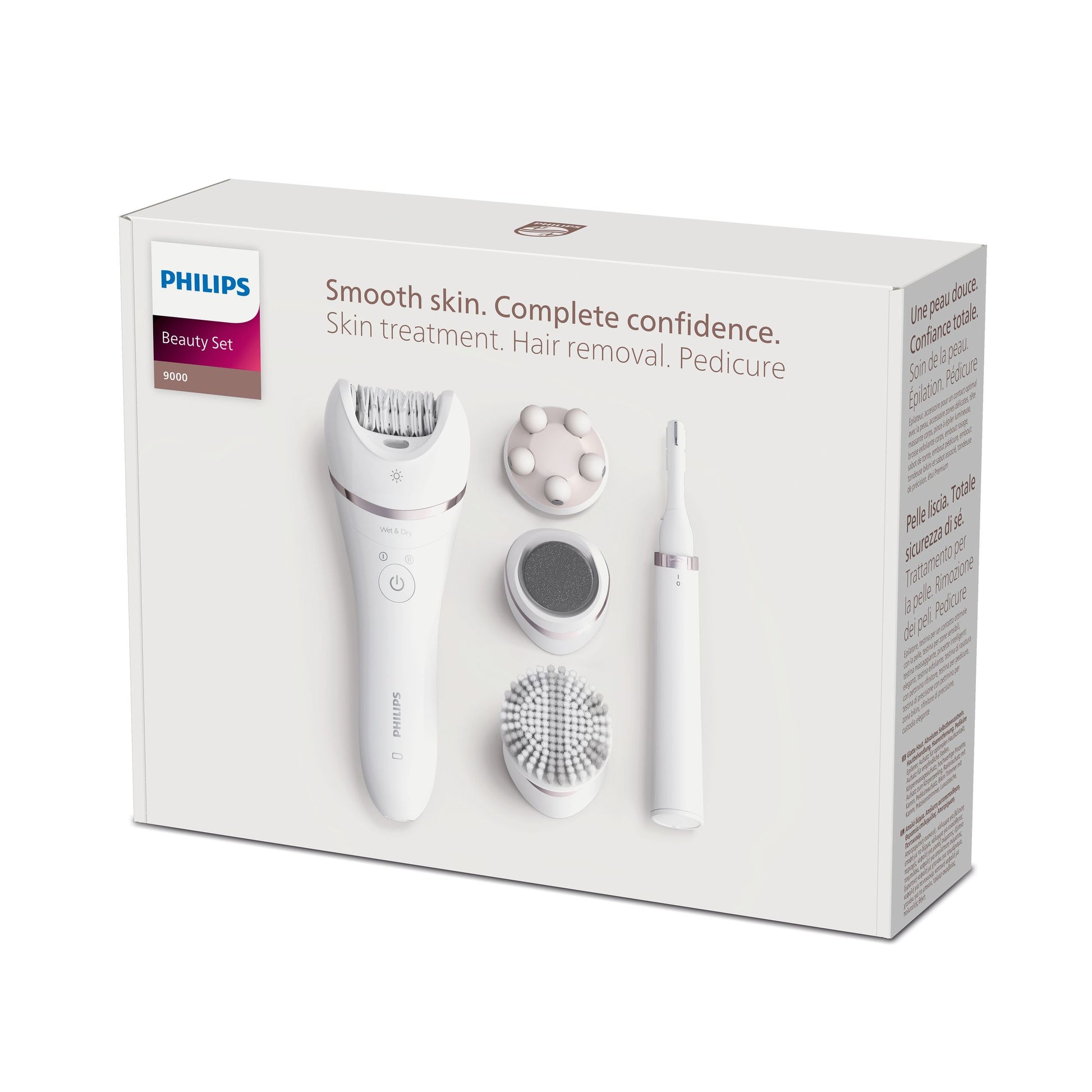 Philips Series 9000 BRE740/90 Wet & Dry Epilator Beauty Set with 12 Accessories
