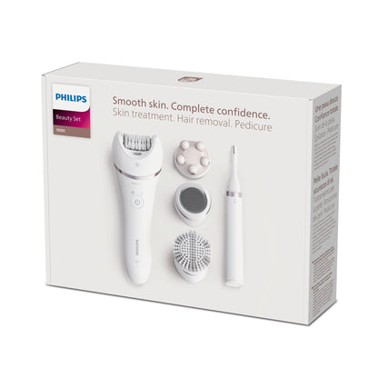 Philips Series 9000 BRE740/90 Wet & Dry Epilator Beauty Set with 12 Accessories