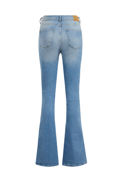 Blue Ridge High Rise Super Wide Flared Stretch Jeans