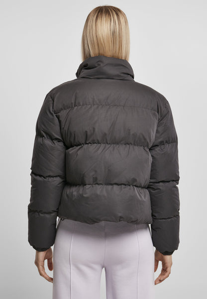 Urban Classics Women's Puffer Winter Jacket: Warm, Stylish, Windproof Black