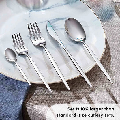 Karaca Lizbon 60-Piece Cutlery Set Platinum