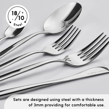 Karaca Lizbon 60-Piece Cutlery Set Platinum